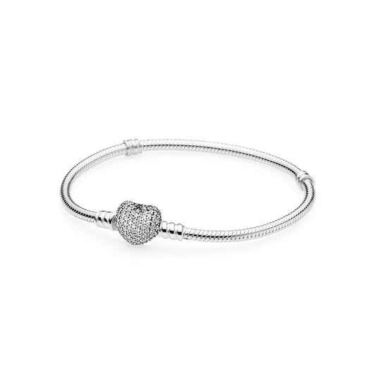 Pandora Moments Sparkling Heart Clasp Sn
