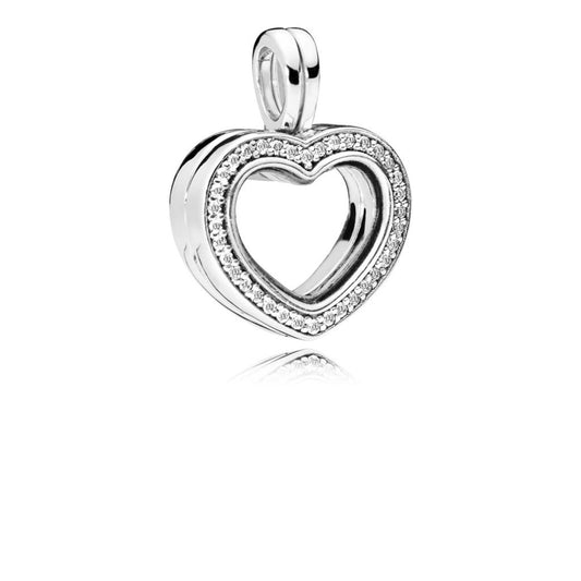 Sparkling PANDORA Floating Heart Locket,