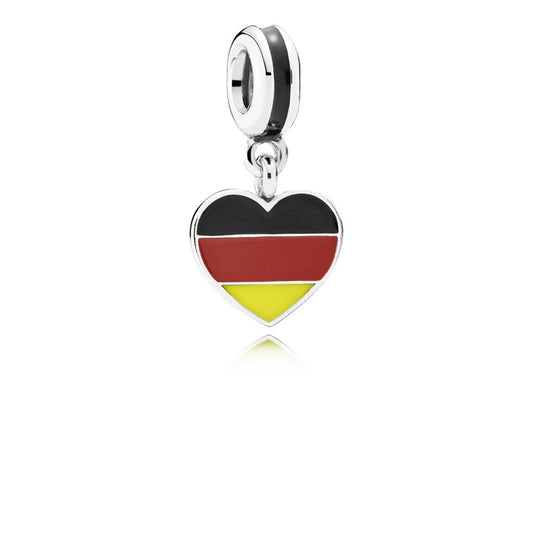 germany heart flag, black, red & yellow