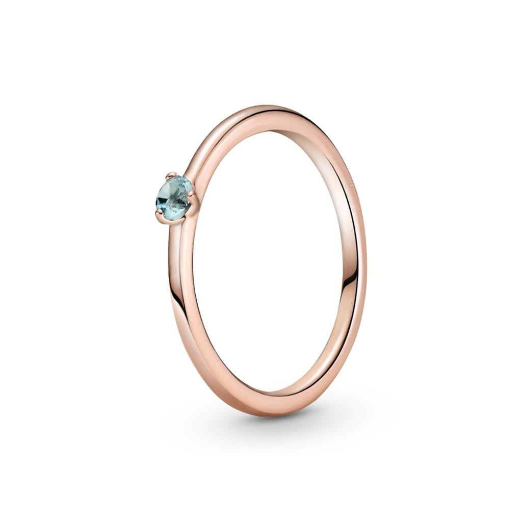 Light Blue Solitaire Ring