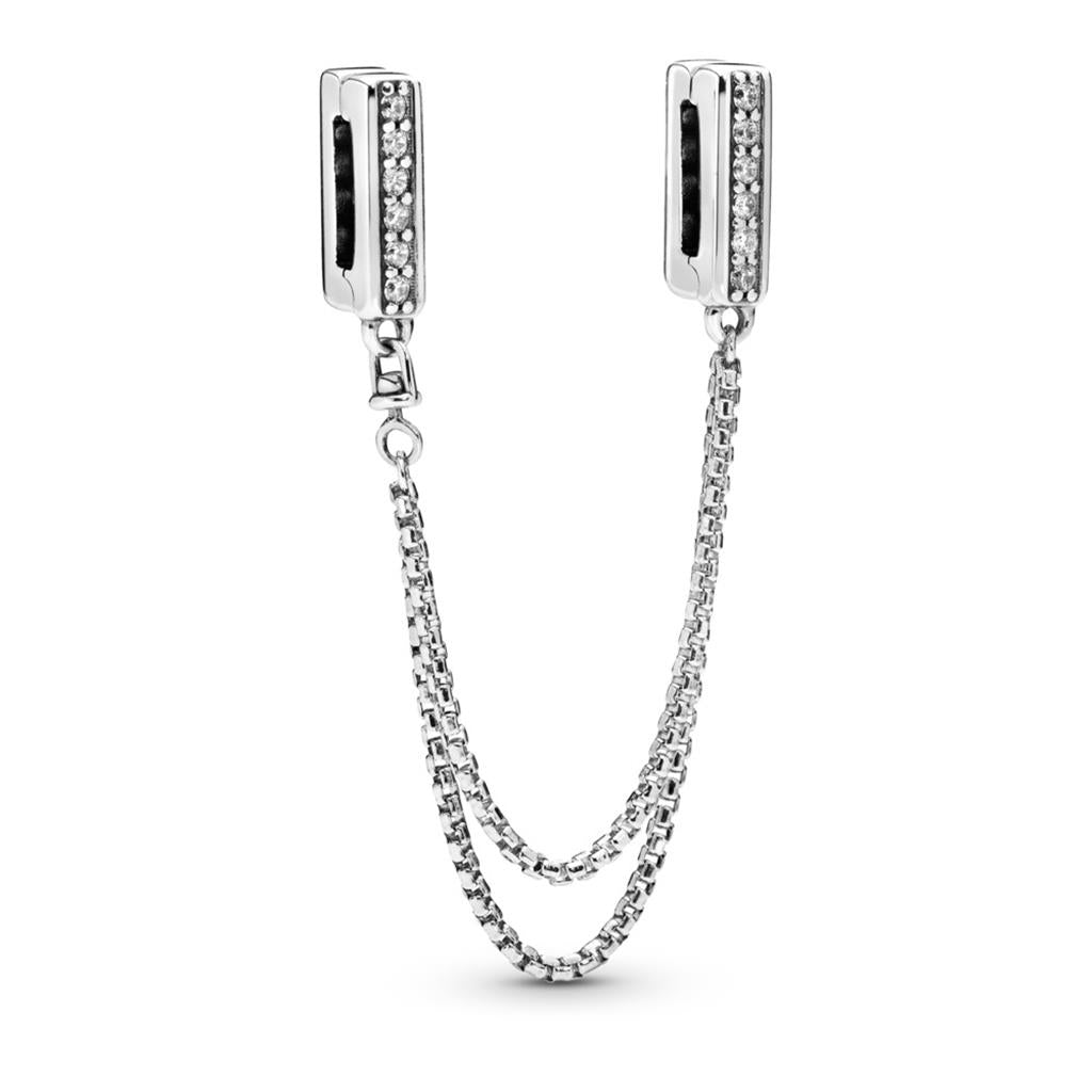 Sparkling Safety Chain Clip Charm