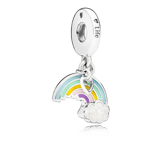 Rainbow & Cloud Dangle Charm