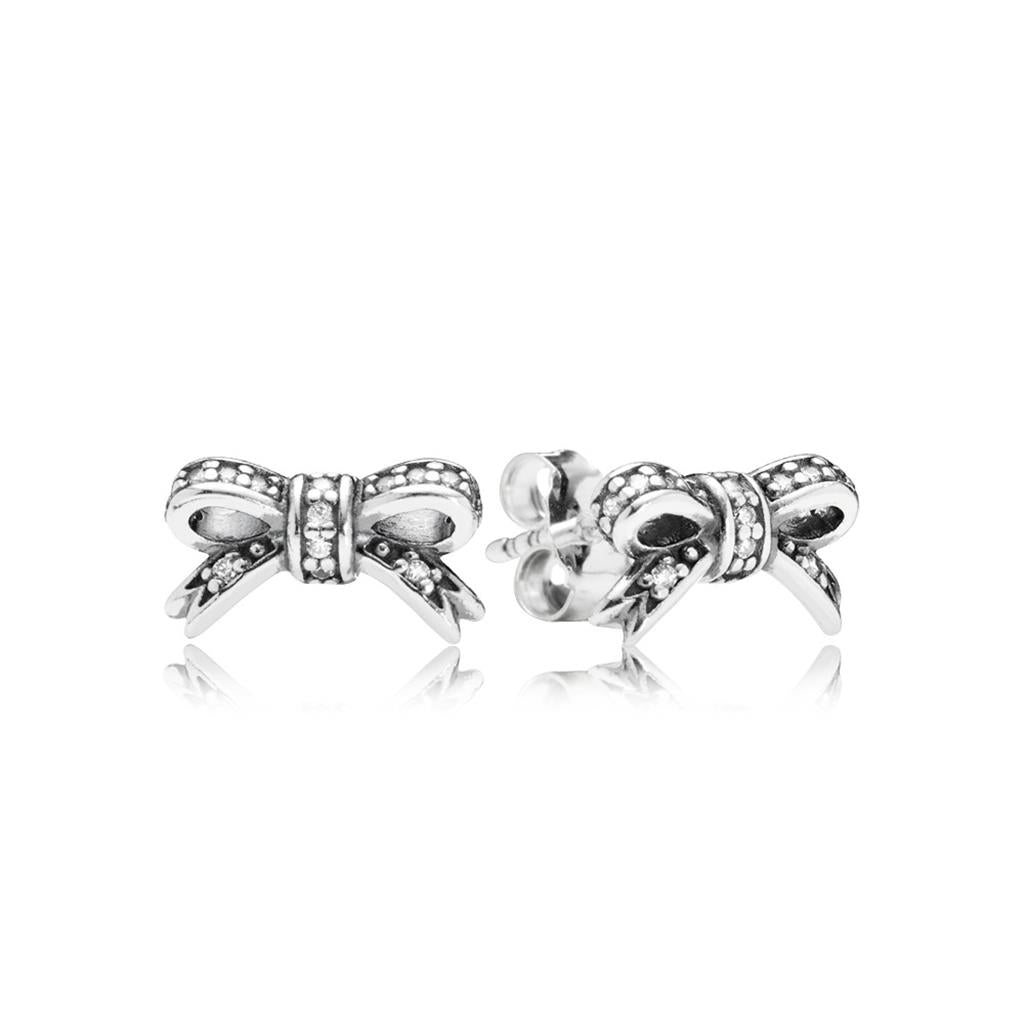 sparkling bow, clear CZ
