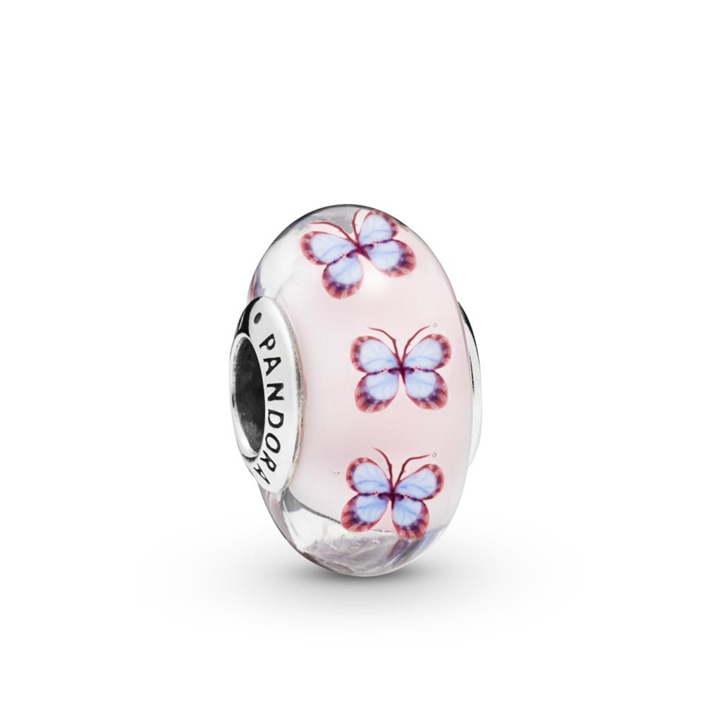 Butterfly Glass, Purple & Transparent Mu