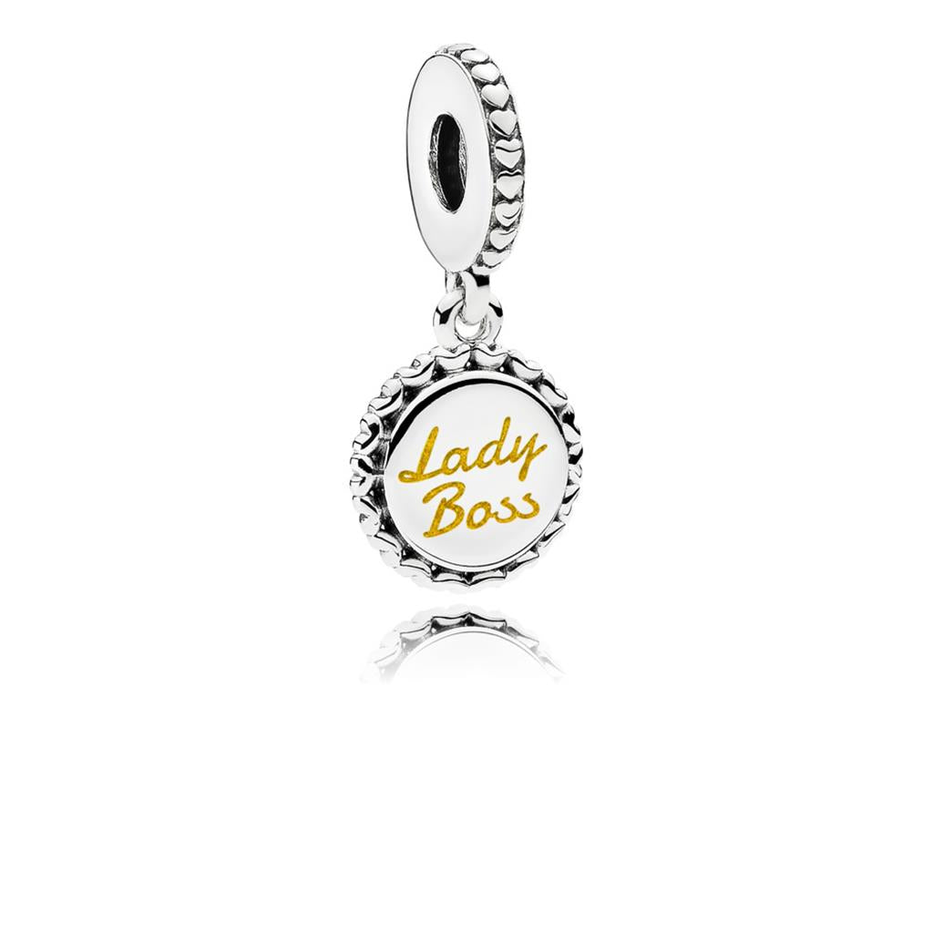 LADY BOSS Engraved Dangle