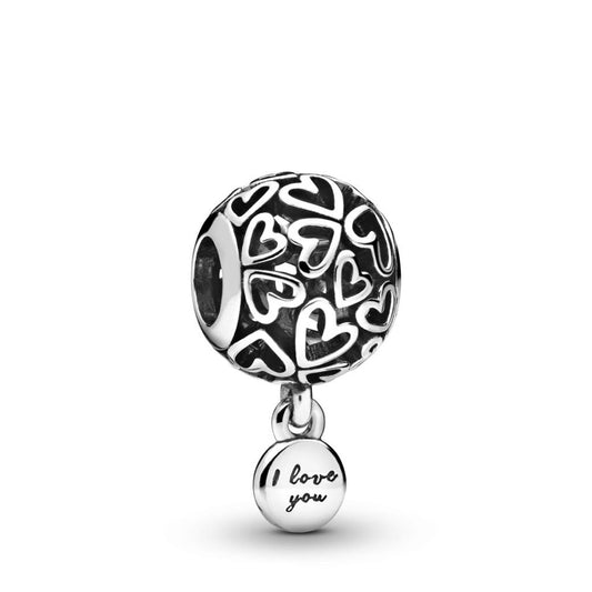 Openwork Love Hearts Charm