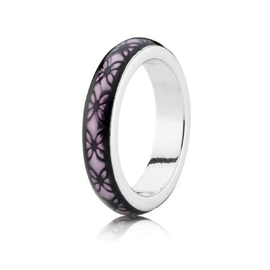 floral vintage, purple enamel