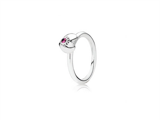 Ring Treasured Hearts w/Rhodolite