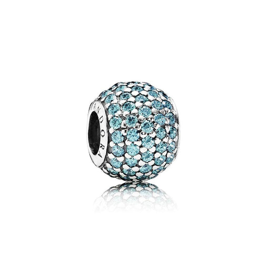 Pave lights, teal CZ