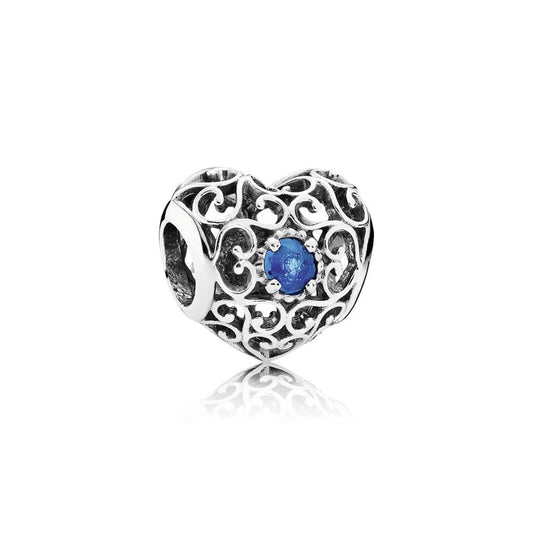 December Signature Heart, London Blue Cr