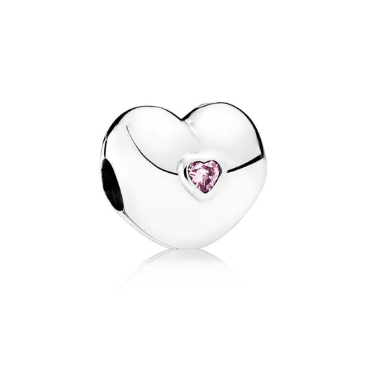 Steady Heart, Pink CZ