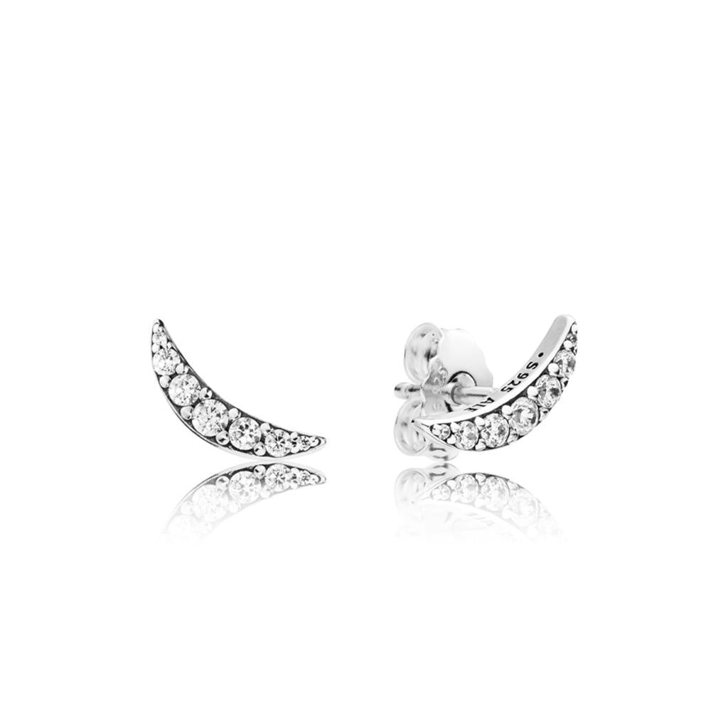 Sparkling Crescent Moon Earrings