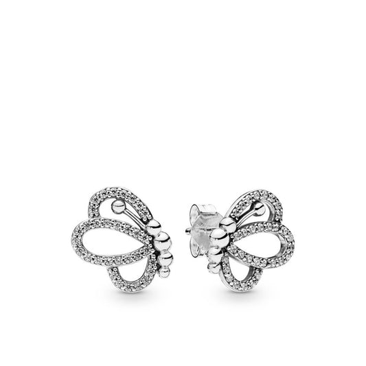 Sparkling Openwork Butterfly Stud Earrin