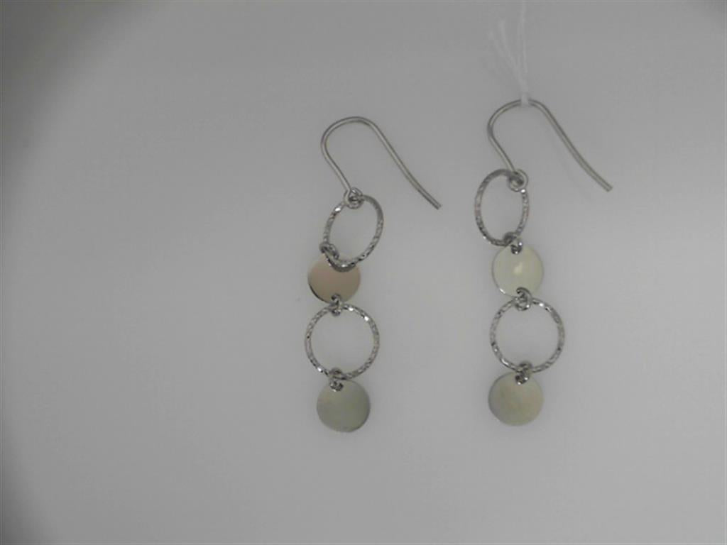 Lady's Sterling Silver Circle And Disk D