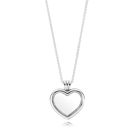 PANDORA Floating Heart Locket, Sapphire