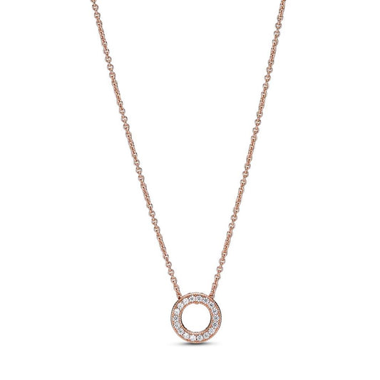 Pandora Logo PaveCircle Collier Necklace