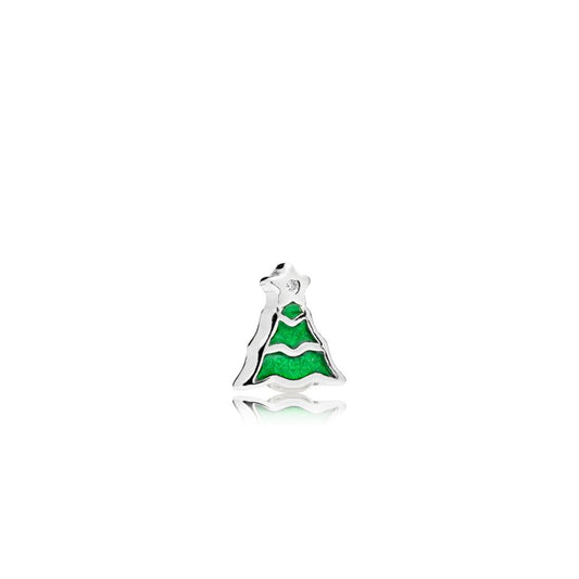 Christmas Tree Petite, Green Enamel & Cl