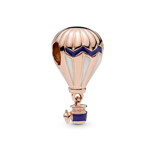 Blue Hot Air Balloon, Mixed Enamel