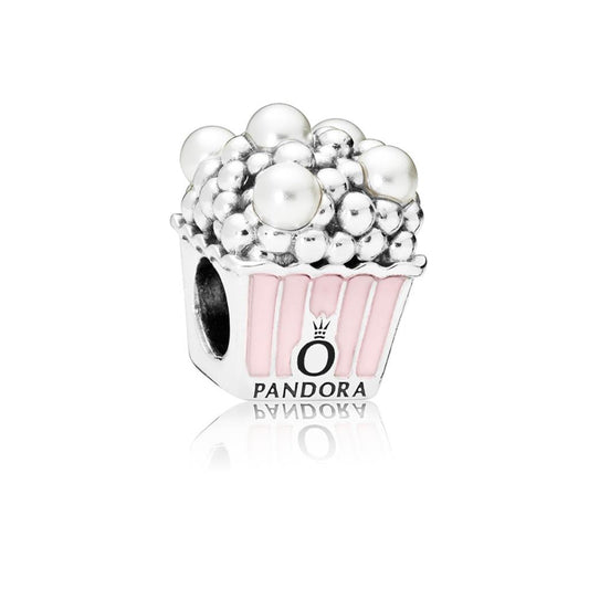 Delicious Popcorn, Pink Enamel & White C