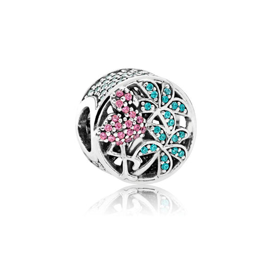 Tropical Flamingo, Light Green Crystals
