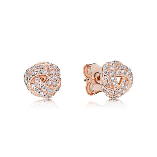 Shimmering Knot Stud Earrings