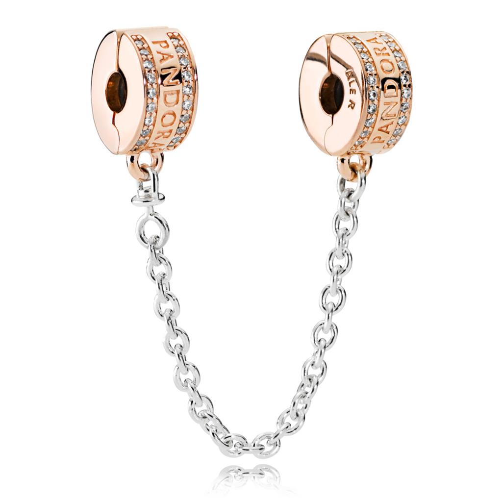 Pandora Logo Safety Chain Clip Charm