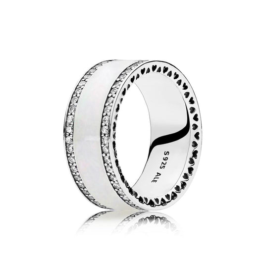 Hearts of PANDORA, Silver Enamel & Clear