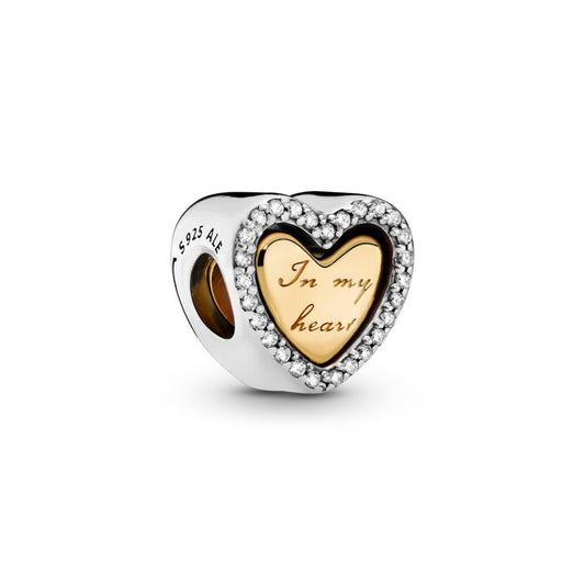 In My Heart Split Heart Charm
