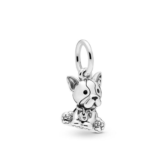 Bulldog Puppy Dog Dangle Charm