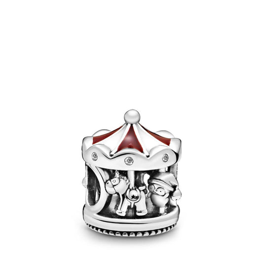 Christmas Carousel, Mixed Enamel & Clear