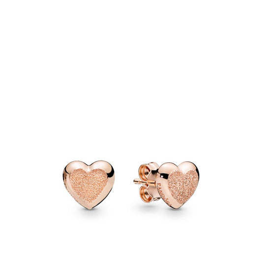 FINAL SALE - Matte Brilliance Heart Stud