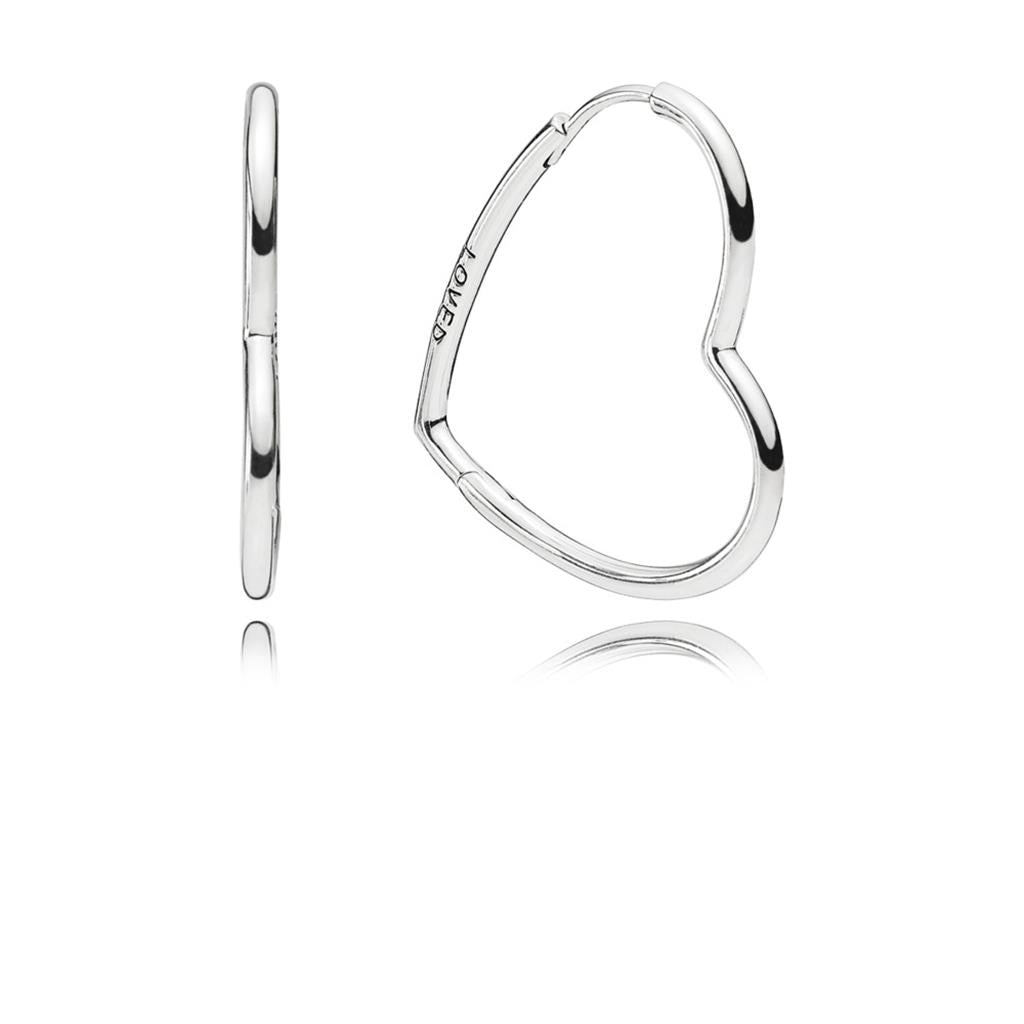 Asymmetrical Heart Hoop Earrings