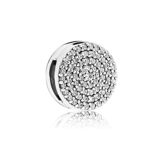 Round Pave Clip Charm