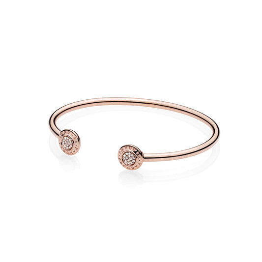 PANDORA Signature Open Bangle, Clear CZ