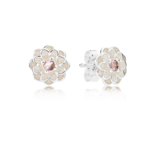 Blooming Dahlia, Cream Enamel & Blush Pi