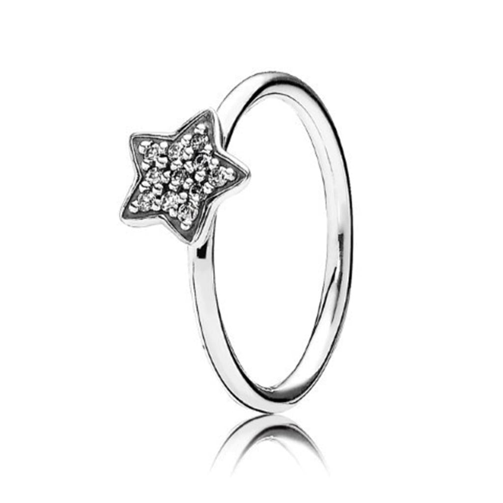 clear Pave star, clear CZ