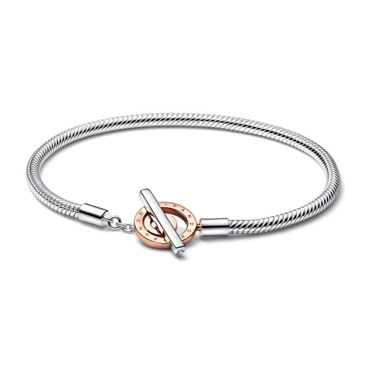 Pandora Moments Two-tone Logo T-Bar Snak