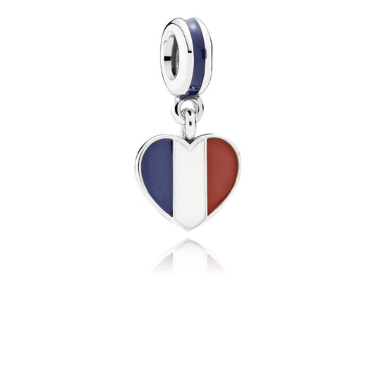 france heart flag, blue, white & red ena