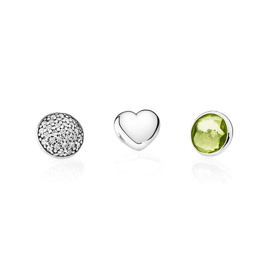 August Petites, Peridot & Clear CZ