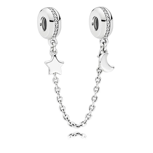 Half Moon & Star Safety Chain Charm