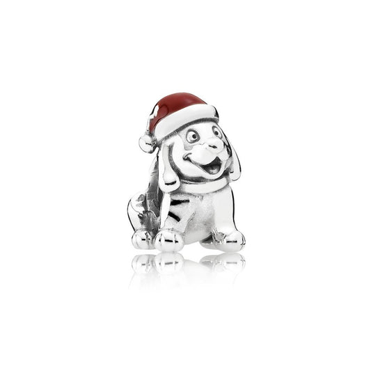 Christmas Puppy, Red Enamel