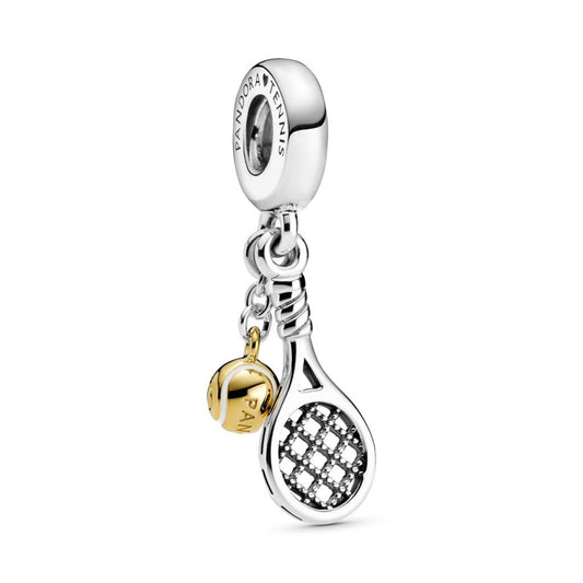 Tennis Racket & Ball Dangle Charm