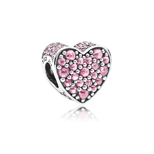 Dazzling Heart, Pink CZ