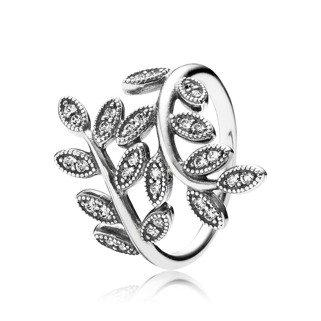 sparkling leaves, clear CZ