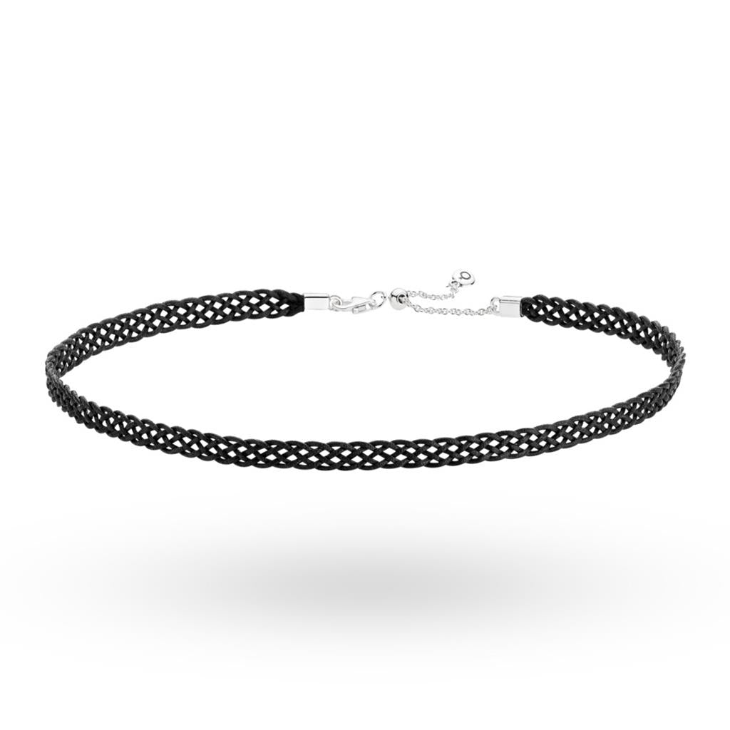 Woven Fabric Choker, Black