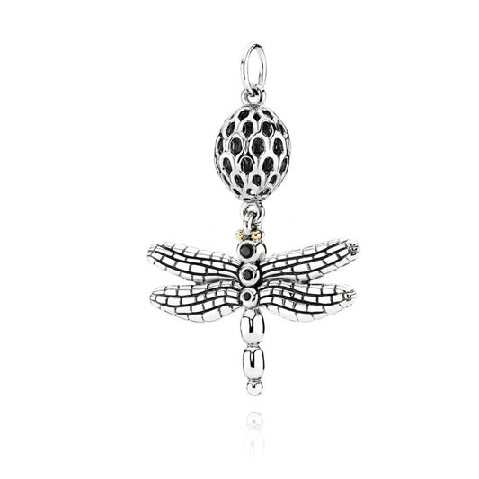 lucky dragonfly, black CZ