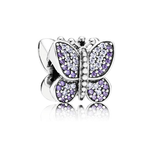 sparkling butterfly, purple CZ