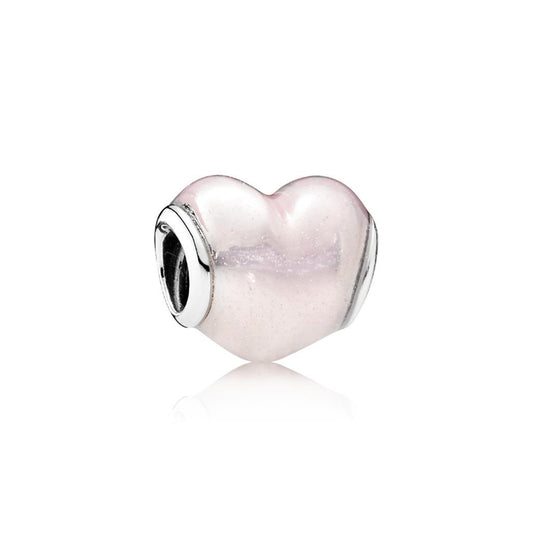 Glittering Heart, Soft Pink Enamel