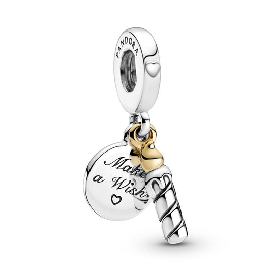 Two-tone Birthday Candle Dangle Charm