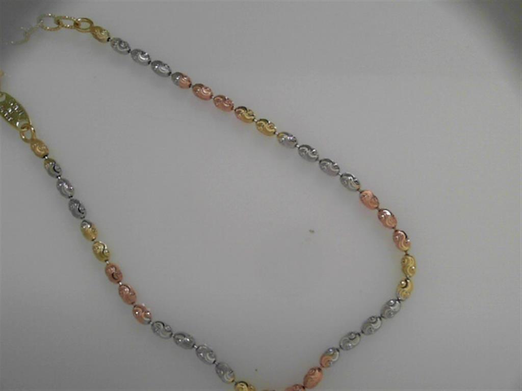 White & Rose & Yellow Sterling Silver An